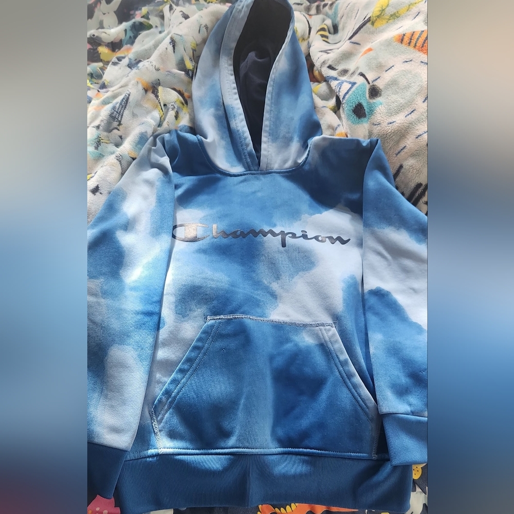 Boys Champion Blue and White Hoodie